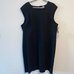 Emaline Black Sleeveless Shift Dress